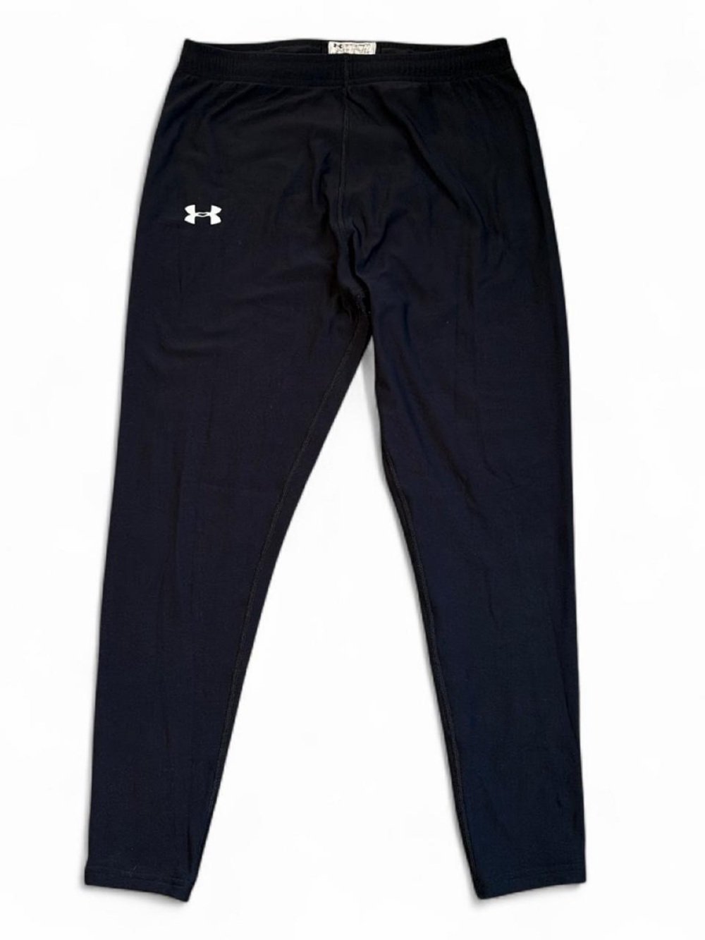Under Armour Men’s Black Performance Leggings with White Logo